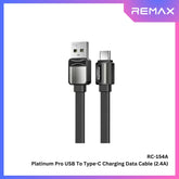 REMAX RC-154A Platinum Pro Series USB to Type-C Charging Data Cable (2.4A) - Black